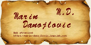 Marin Danojlović vizit kartica